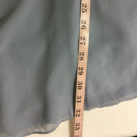 AW BRIDAL SZ 4 S light dusty blue halter keyhole wide leg party jumpsuit NEW B81 - Picture 5 of 10